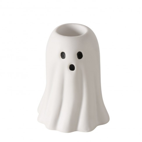 Порцеланов свещник 8см Ghostie бял